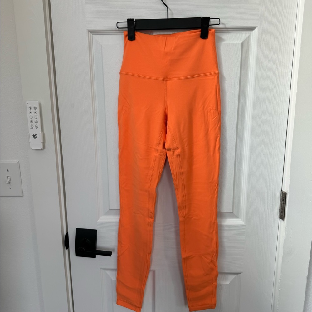 lululemon athletica Bright Orange High-Waist Leggings